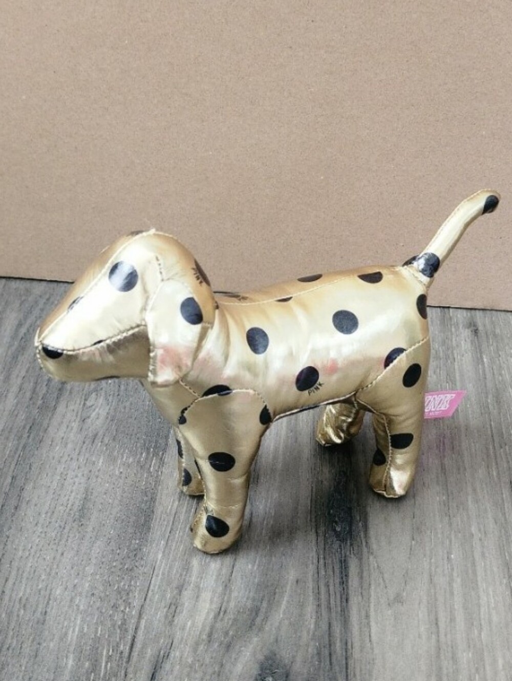 Vs Pink Gold Polka Dot Dog